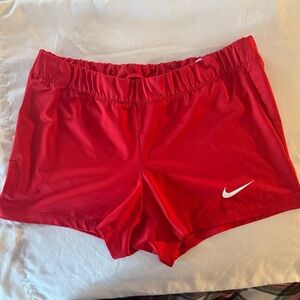 Nike Women's Bright Red Athletic Shorts